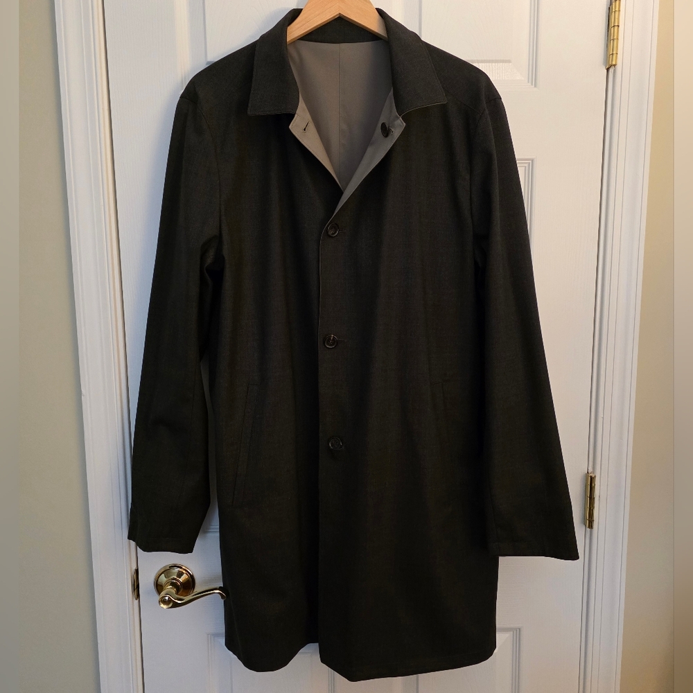 Loro Piana reversable rain storm system rain coat, Xl